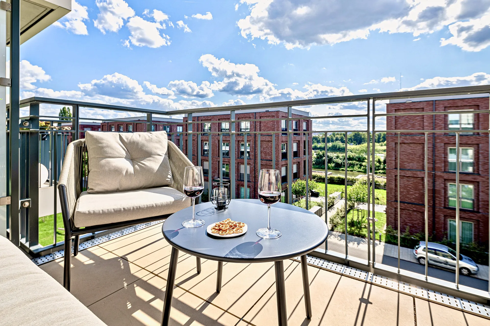 Balkon im Boutique-Apartment Art Déco in Dresden