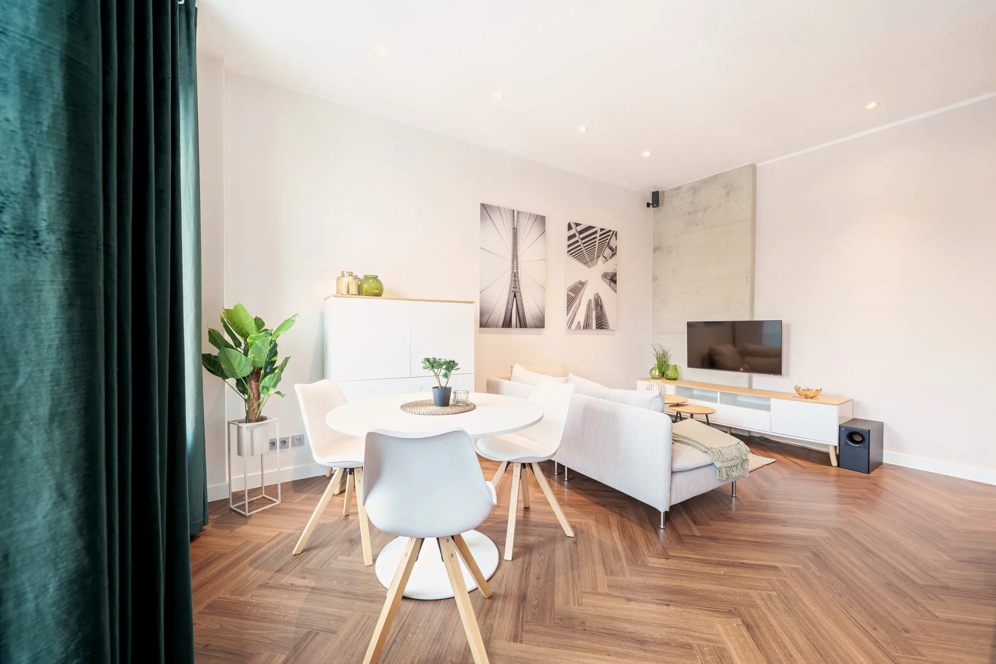 Essbereich im Boutique-Apartment Green II in Dresden