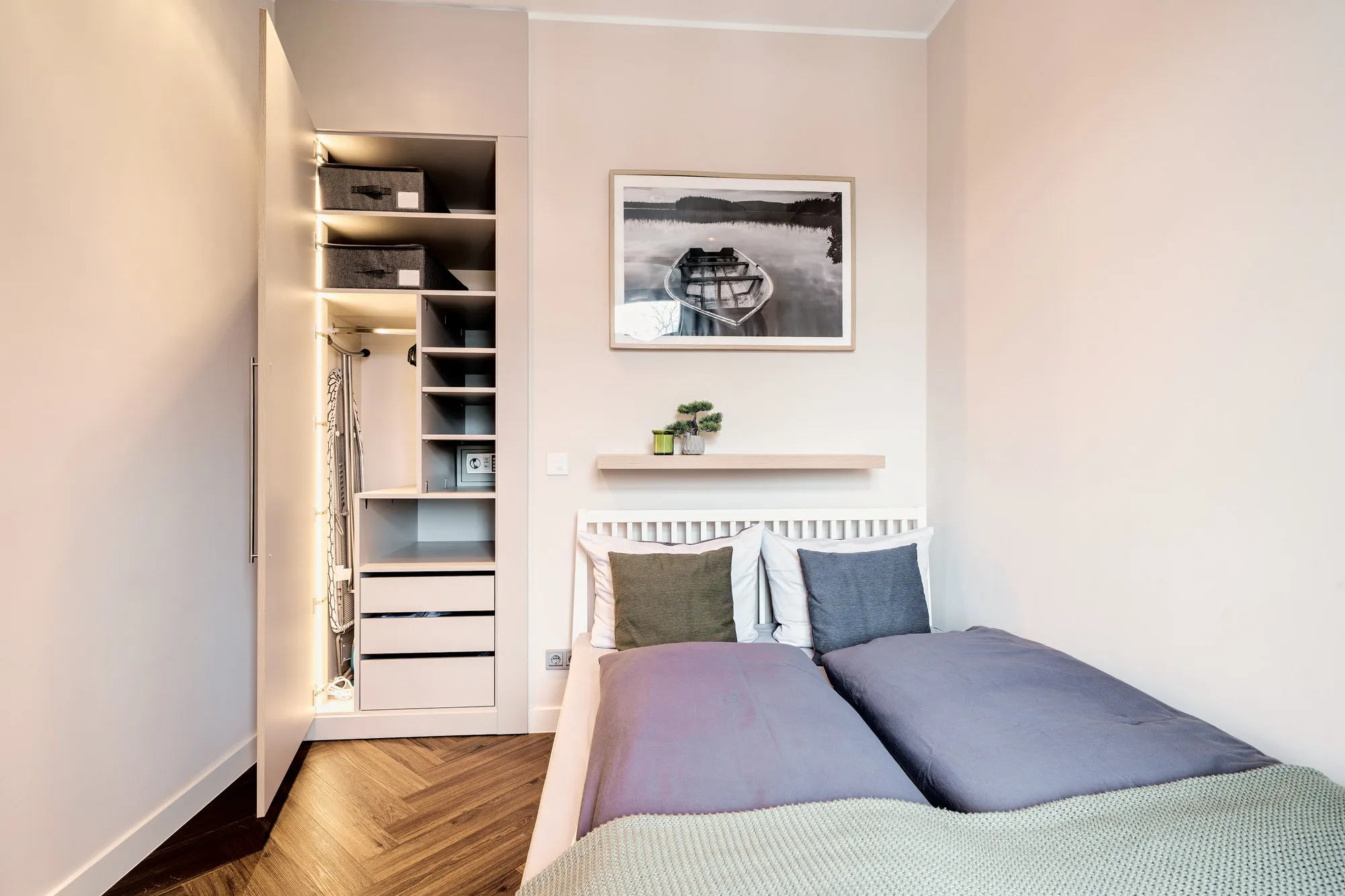Schlafzimmer im Boutique-Apartment Green II in Dresden