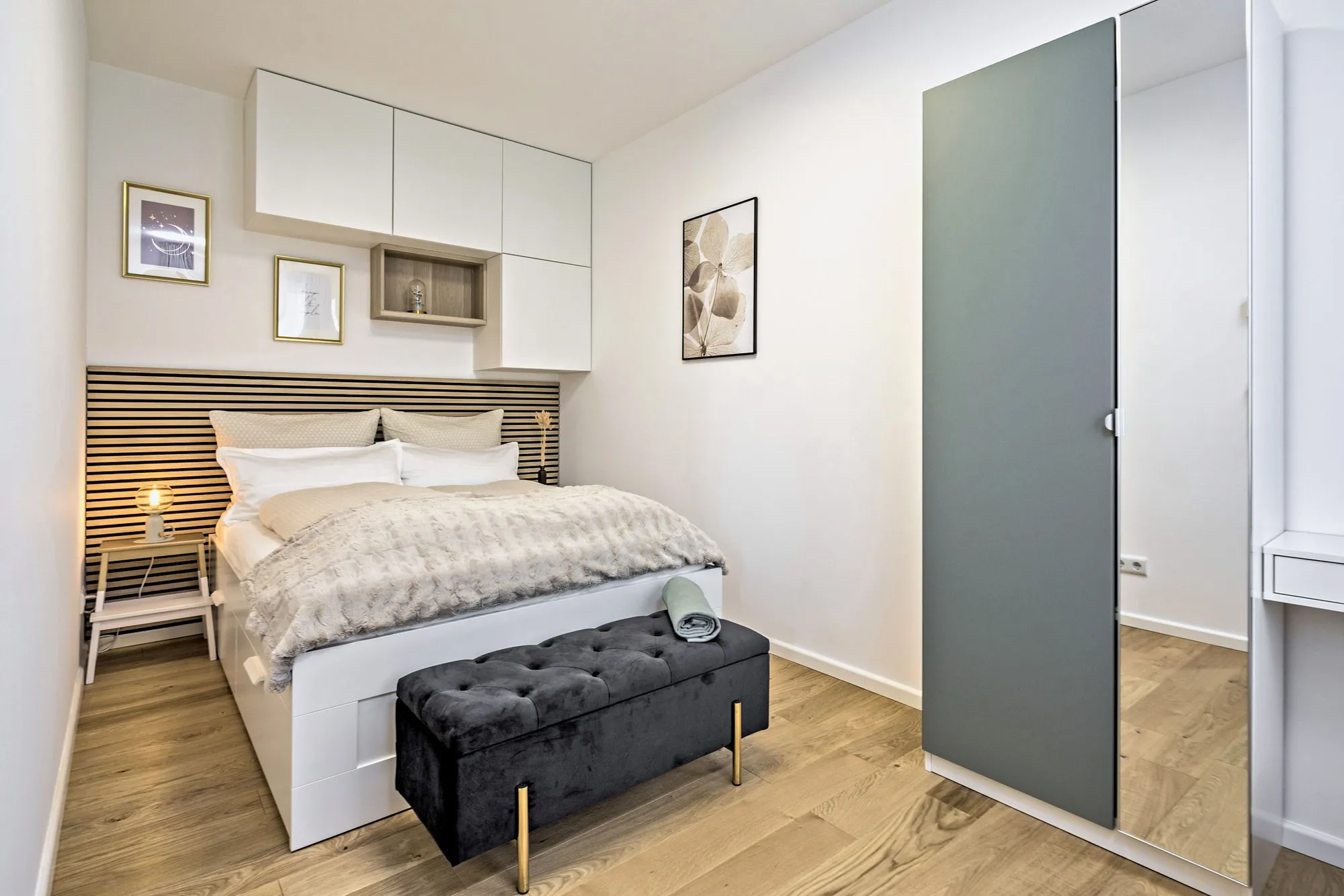Schlafzimmer im Boutique-Apartment Stadtquartier in Dresden