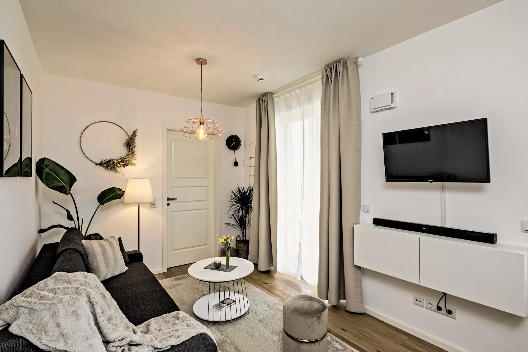 Wohnbereich im Boutique-Apartment Stadtquartier in Dresden
